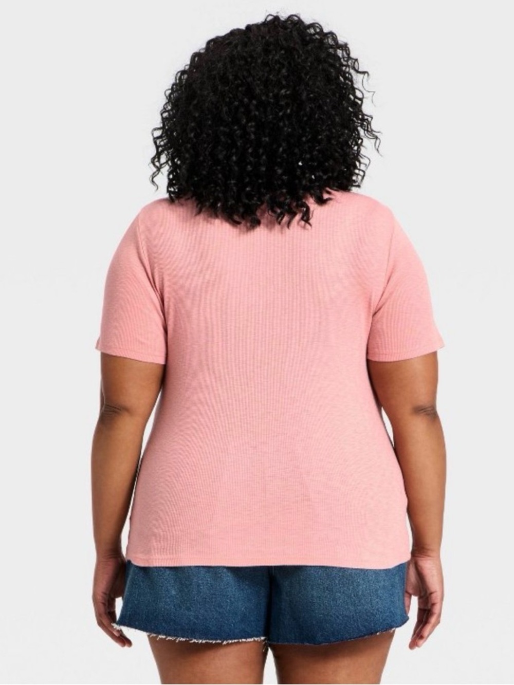 NWT Universal Thread Short Sleeve Lace Trim V-Neck Top - Picture 9 of 11